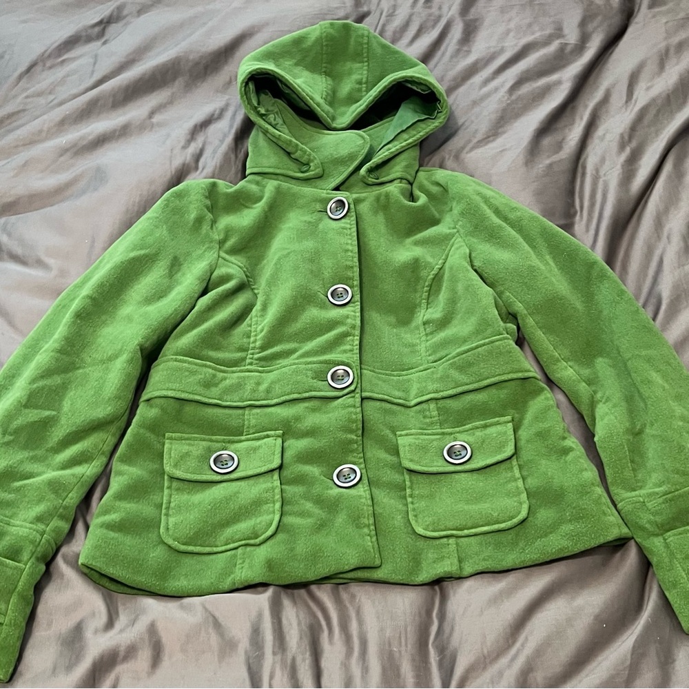 Green Jack by BB Dakota pea coat. Women’s size Large. - Picture 3 of 7